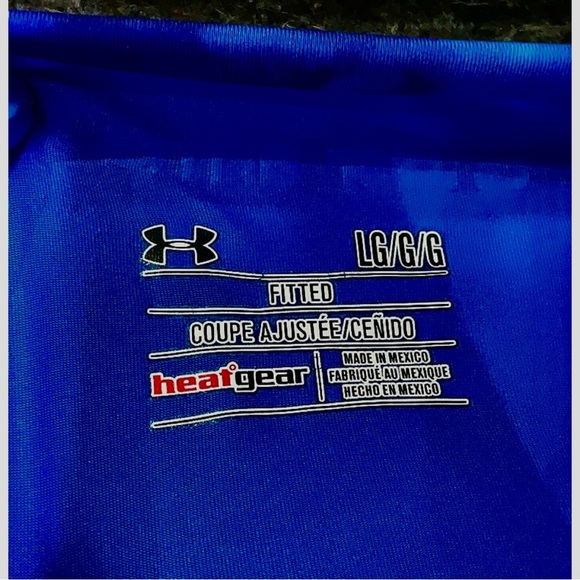 Under Armour Blue Fitted Crew Neck Short Sleeve Tee - Picture 4 of 6